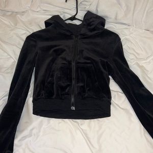 Cropped velvet jacket